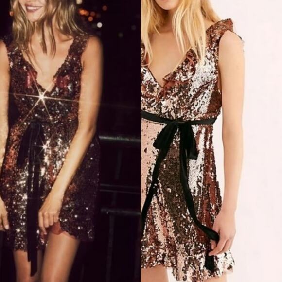 NWT Free People Luxury Sequin Siren Dress - Picture 9 of 10